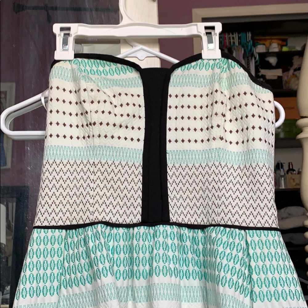 Multicolored Anthropologie strapless dress